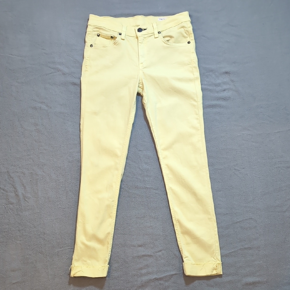 Rag & Bone Yellow Skinny Ankle Cropped Jeans Women's 27